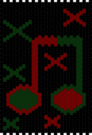 Grunge Red/Green Eighth note - grunge,music,note,panel,eighth note,symbol,black,cotdgrunge
