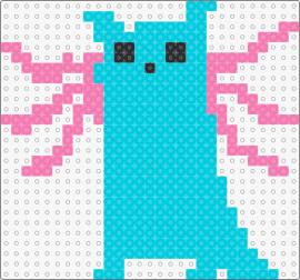 Rivulet Slugcat - rivulet,slugcat,rain world,video game,character,simple,light blue,teal,pink