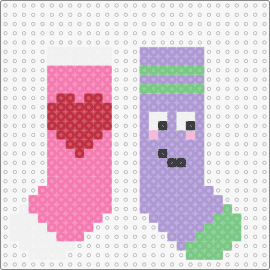 socks - socks,clothes,feet,clothing,stockings,heart,face,pink,purple