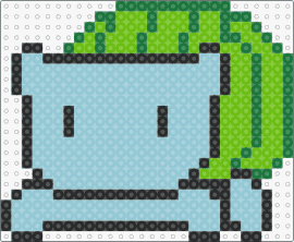 Wot - Bulbasaur - bulbasaur,pokemon,derpy,watermelon,simple,gaming,light blue,green