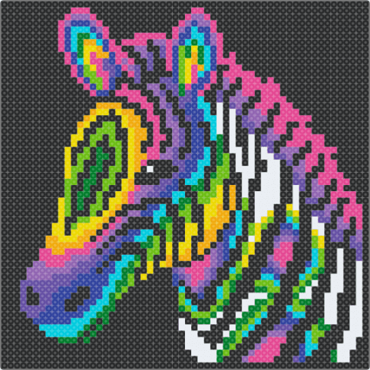 Zebra 2.0 - black,green,purple,pink