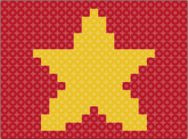 Jack's Ornament - star,simple,yellow,red