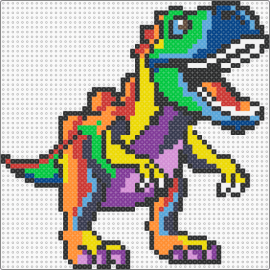 Rainbow T. rex dinosaur - trex,dinosaur,geometric,prehistoric,animal,reptile,orange,yellow,purple,colorful