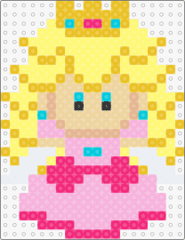 Cartoon princess peach - peach,princess,mario,nintendo,chibi,character,blonde,pink,yellow