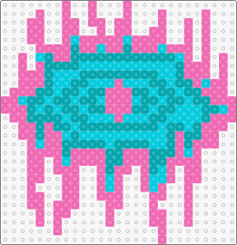 pastel eye - eye,trippy,drippy,melting,teal,pink