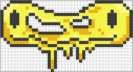 melting smile - smiley,melting,drippy,emoji,cheese,yellow