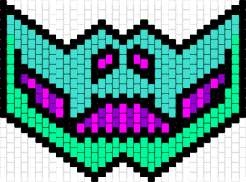 colerful mask - gator,gradient,mouth,mask,colorful,green,teal,pink,purple