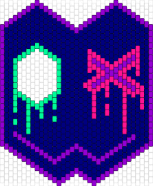 neon full face mask (idk if this pattern works but it's cool?) - neon,face,mask,drippy,purple,green,pink