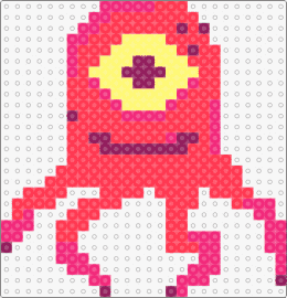 alien blob - octopus,alien,cyclops,eye,creature,tentacles,smile,cute,pink,yellow