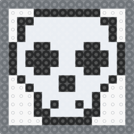 14x14 skull - skull,outline,box,spooky,halloween,simple,white,black,gray