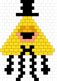 Stoned Bill Cipher - bill cipher,gravity falls,stunned,high,marijuana,weed,character,top hat,yellow,black