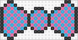 pink and blue bow :D - bow,tie,checkered,cotton candy,clothing,pink,blue