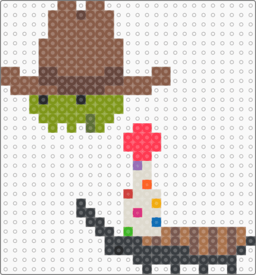 Two silly guys with hats - tan,brown,gold,beige