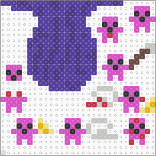 Smiling friends bliblies with bliblie nest - pink,purple