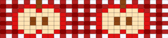 Half apple gingham cuff - beige,red,apple,food,cute,whimsical,gingham,white,fruit