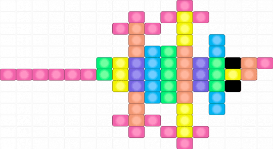 Rainbow glowing opossum [read description] - orange,pink
