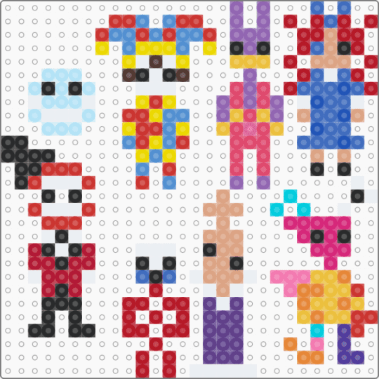 Mini the amazing digital circus character figures - red,pink,light blue,colorful,tadc,show