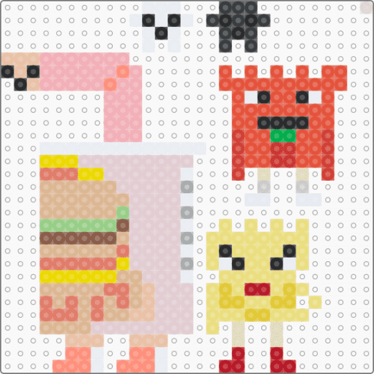 Smiling friends Salty’s mascots part one - beige,orange,yellow,red