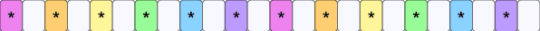 Pastel rainbow and white star single - white,pink,yellow,colorful,pastel,rainbow,cute,single