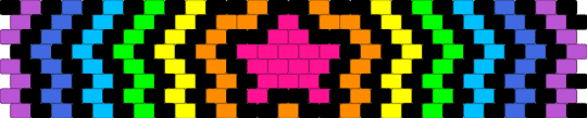 Rainbow star outline thing - black,pink,orange
