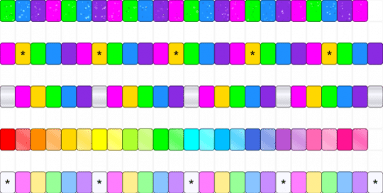 Rainbow singles - light blue,purple,yellow,colorful