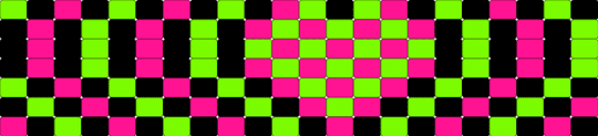 Scene checkered heart cuff - black, emo, green, pink
