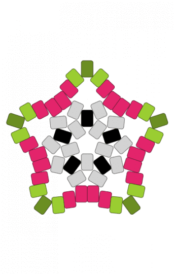 Dragonfruit star - food, fruit, green, nature, pink, sweet