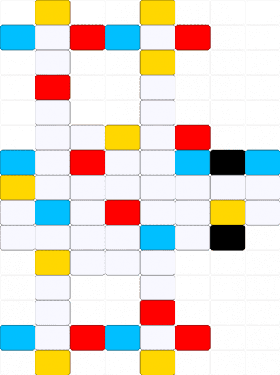 Primary color frog [read description] - white,light blue,yellow,red