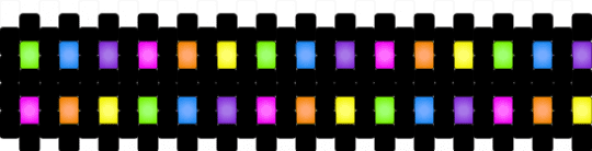 Glowing rainbow and black cuff - black,light blue,yellow,pink,colorful,glow,rainbow,scene,rave,decora,cuff,star