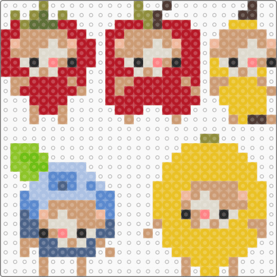 Fruit cats - red,yellow,beige