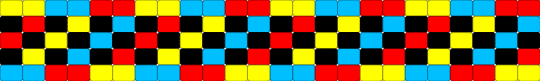 Checkered primary colors with color on the edges - red,yellow,light blue,checker,kidcore,clowncore,primary color,cuff,ladder,kandi,black