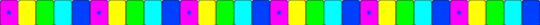 Neon pink rainbow star single - yellow,light blue,colorful