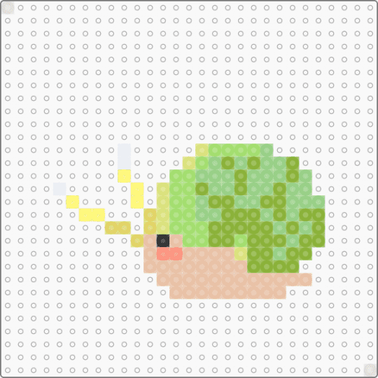 That one picture of the blushing snail - beige,green,teal