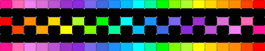 Checkered rainbow with inverted rainbow on the edges cuff - black,green,light blue,pink,rainbow,colorful,checker,neon,cuff,ladder,scene