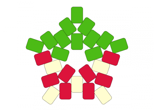 Strawberry star - food, fruit, green, nature, red, sweet