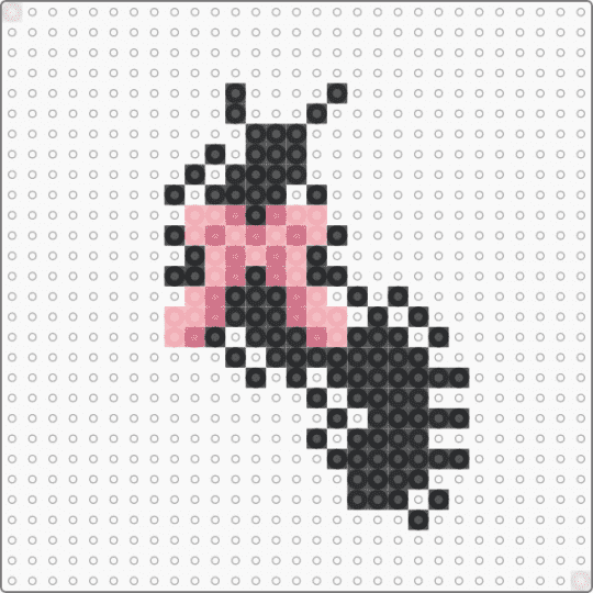 Very polite and formal millipede with pink bow - black,beige,pink