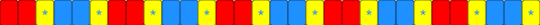 Primary color with stars single - red,yellow,light blue,single,primary color,star,clowncore,decora