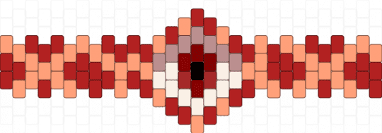 Meat textured cuff with blood red eye - orange,red,meat,gore,eye,creepy,spooky,weirdcore,dreamcore,cuff
