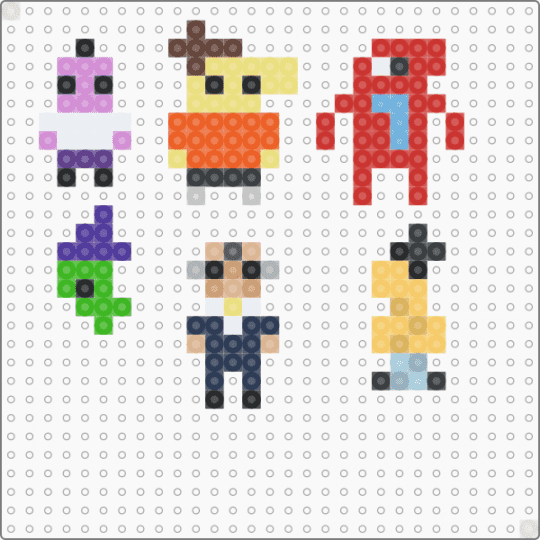 Mini Smiling friends character figures - red,yellow,orange,purple,smiling friends,adult swim,cartoon,show