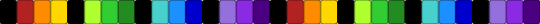 Rainbow gradient with black single with no text. - 