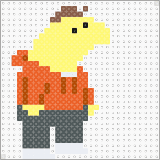 Charlie from smiling friends - yellow,orange,pink