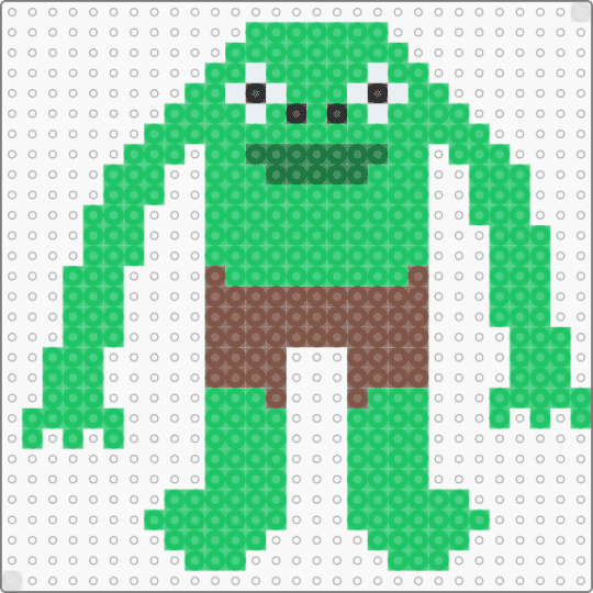 Mr frog smiling friends - green
