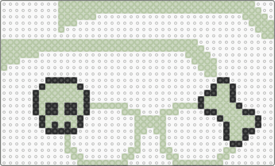 Glow in the dark bones+skull glasses - beige,glow,glasses,bone,green,skull