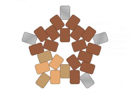 small chocolate icecream star - tan