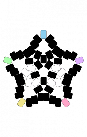soot sprite star - black, cute, my neighbor totoro, pastel, pink, rainbow, soot sprite, studio ghibli, white