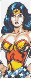 Wonder woman - wonder woman,portrait,marvel,superhero,character,panel,comic,red,yellow,tan,blue