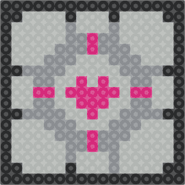 Companion Cube - companion cube,portal,heart,video game,box,gray,pink,black