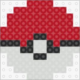 POkeball - pokeball,pokemon,gaming,simple,red,gray