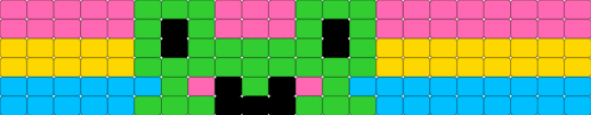Pan froggo 🩷💛🩵 - green,pink