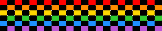 (Another) Pride checkered ladder cuff - black,orange,green,pink,colorful